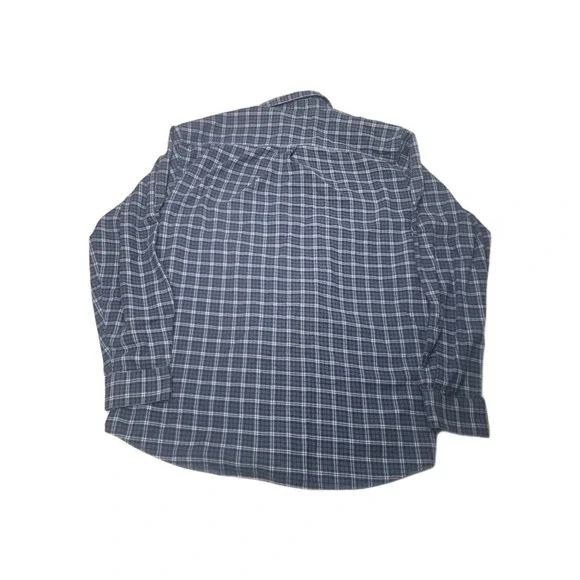 L.L. Bean Men Flannel Plaid Long Sleeve Button-Down Shirt Blue Size Medium - Picture 2 of 15